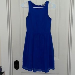 delia’s royal blue skater dress with pleated top and skirt size 1